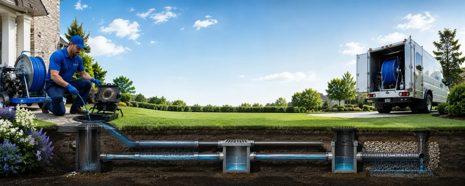 Outdoor drain cleaning information for Lake View, IA